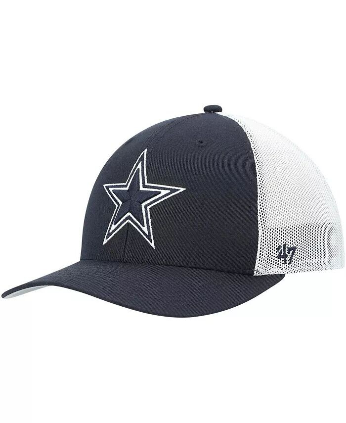 

Мужская темно-синяя, белая гибкая шляпа Dallas Cowboys Trophy '47 '47 Brand