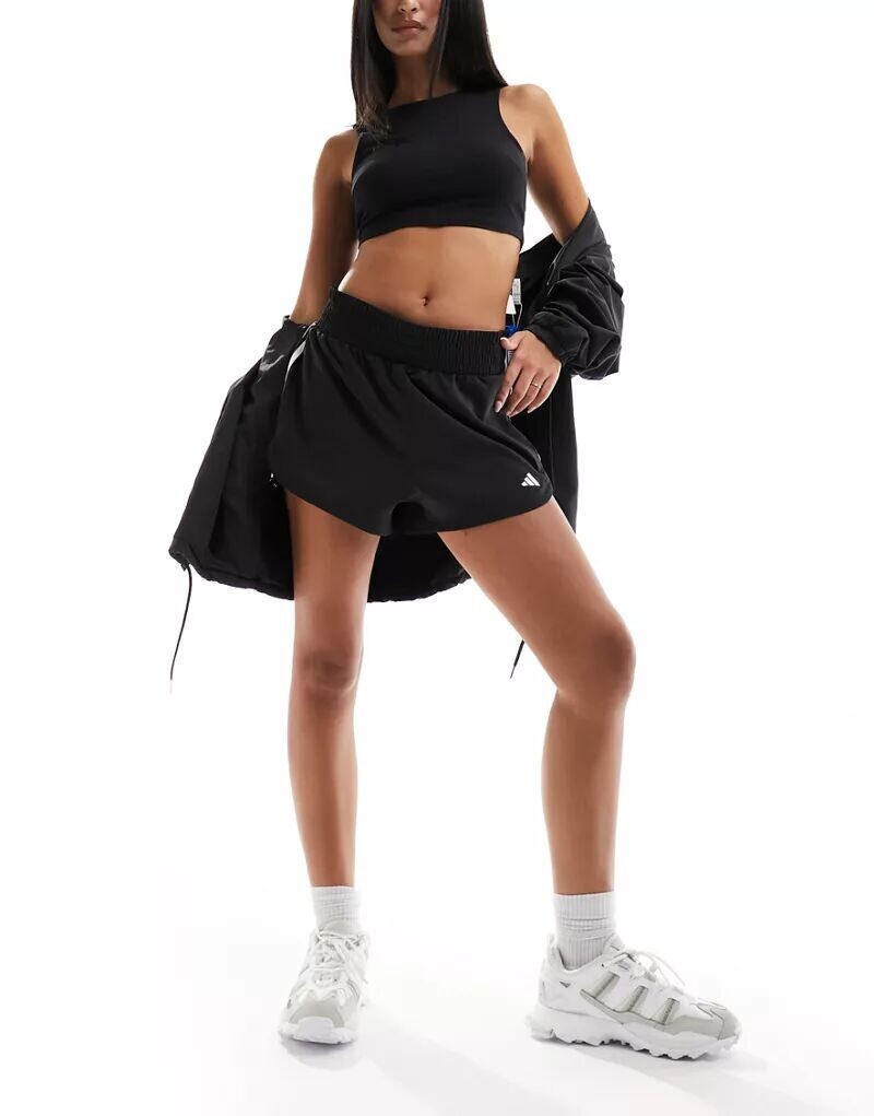 Черные шорты adidas Training Pacer adidas performance — фото 4