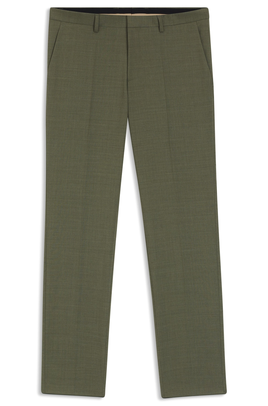 

Узкие брюки со складками HUGO Hesten, оливковый