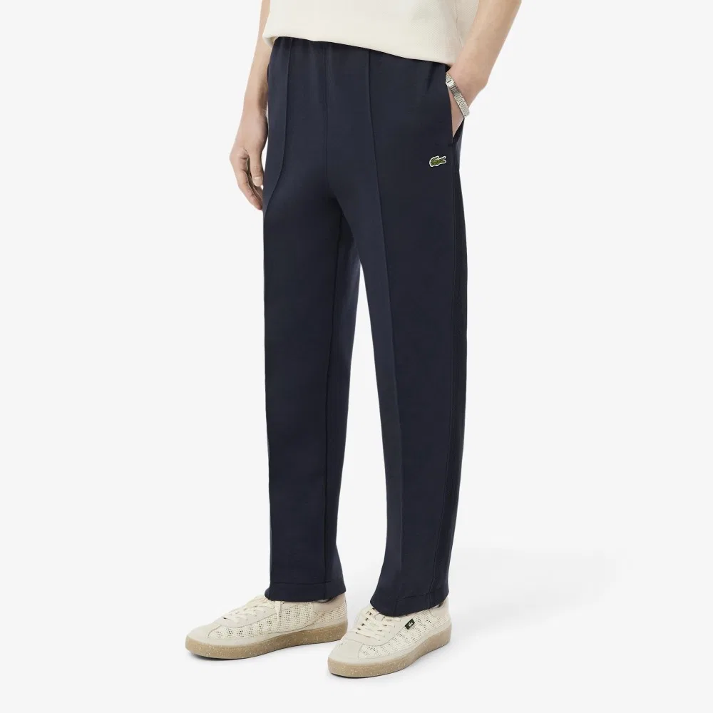 Мужские спортивные брюки MIF Double Face из хлопка и полиэстера, тёмно-синие, от Lacoste — фото 3