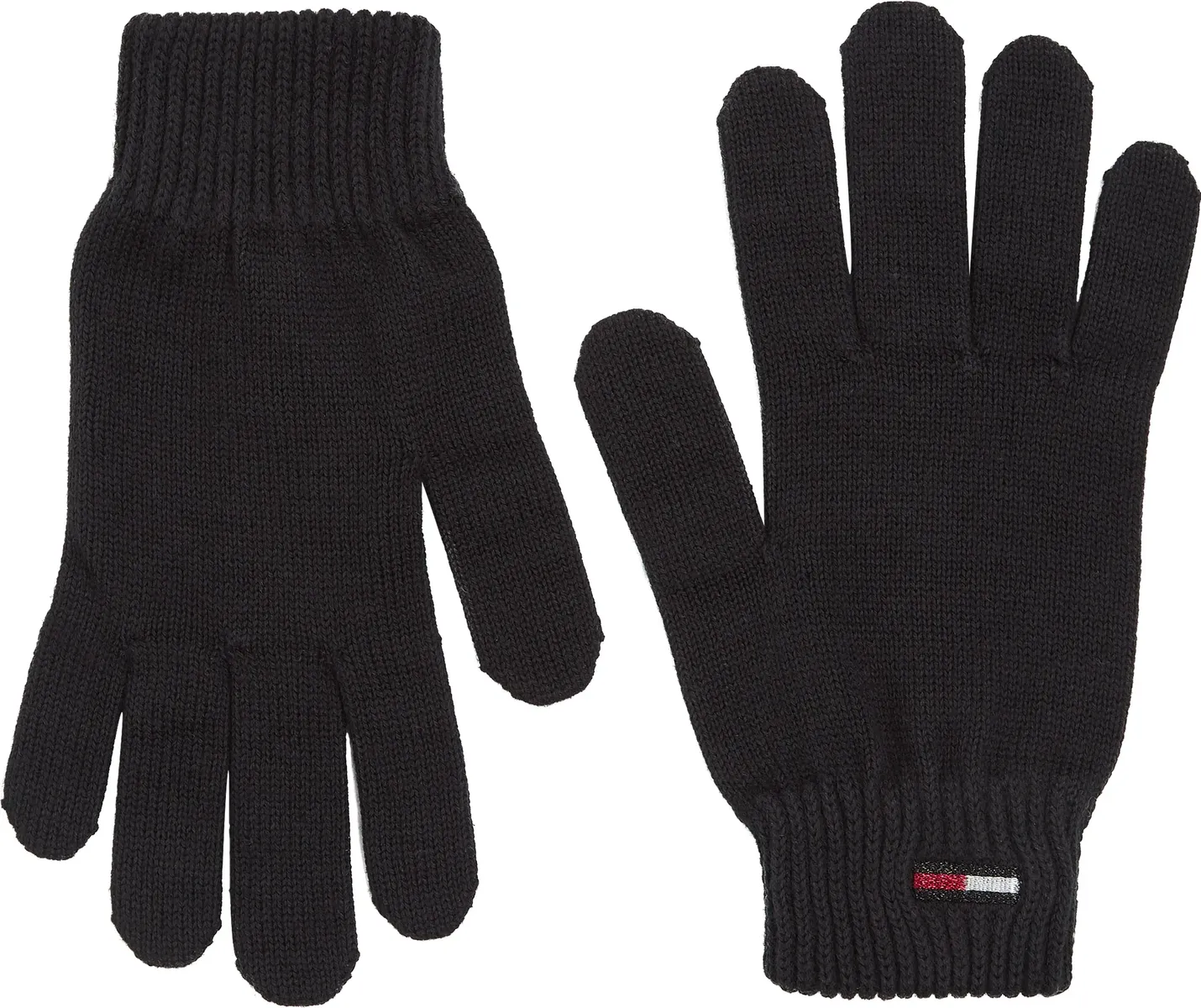 

Трикотажные перчатки Tommy Jeans "TJW ELONGATED FLAG GLOVES" с вышивкой логотипа, черный