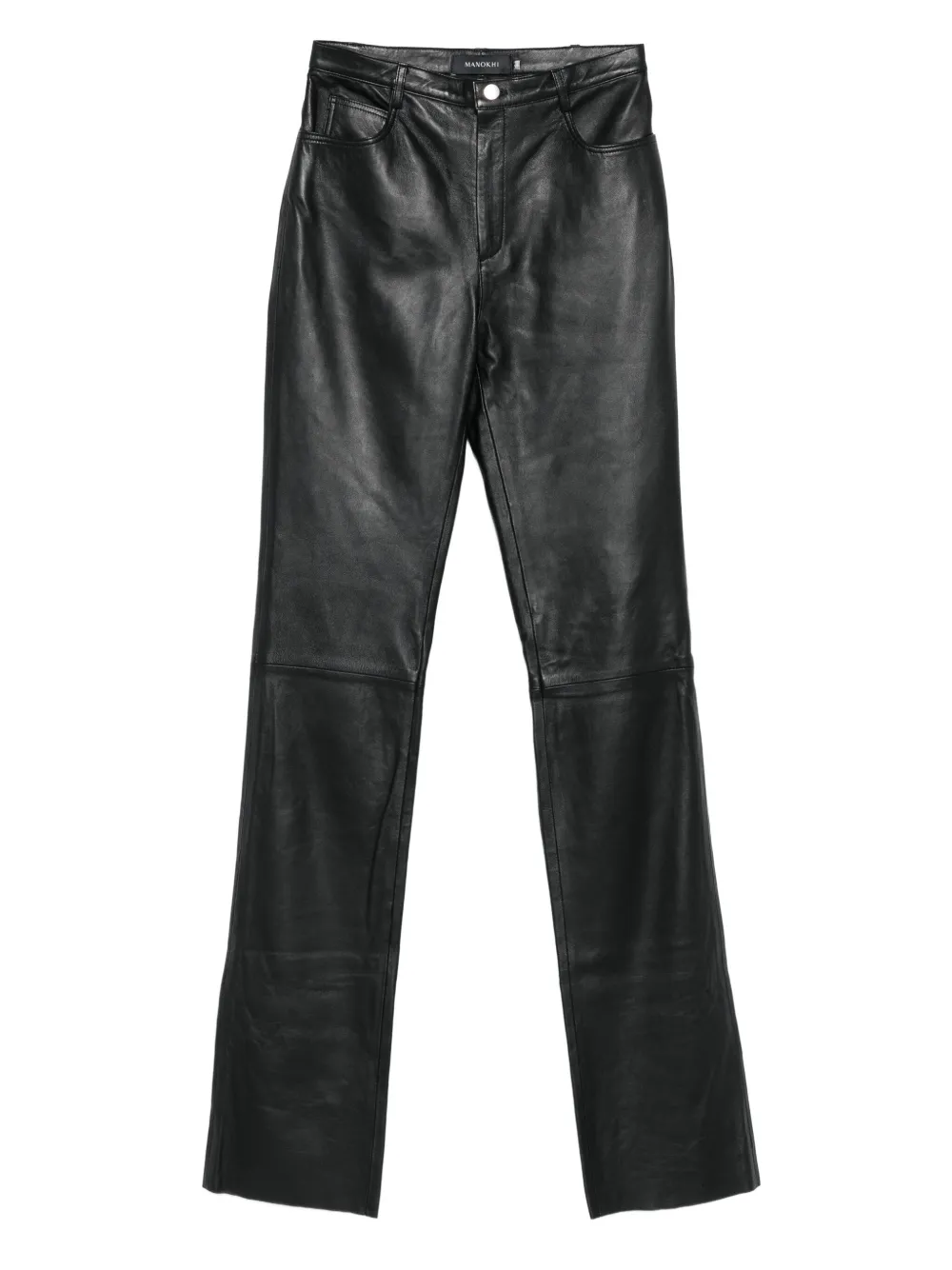 

Брюки из кожи Sena Manokhi, черный