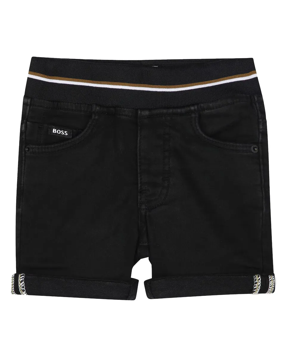 

Джинсовые шорты для мальчика, простые, черного цвета BOSS Kidswear, чёрный