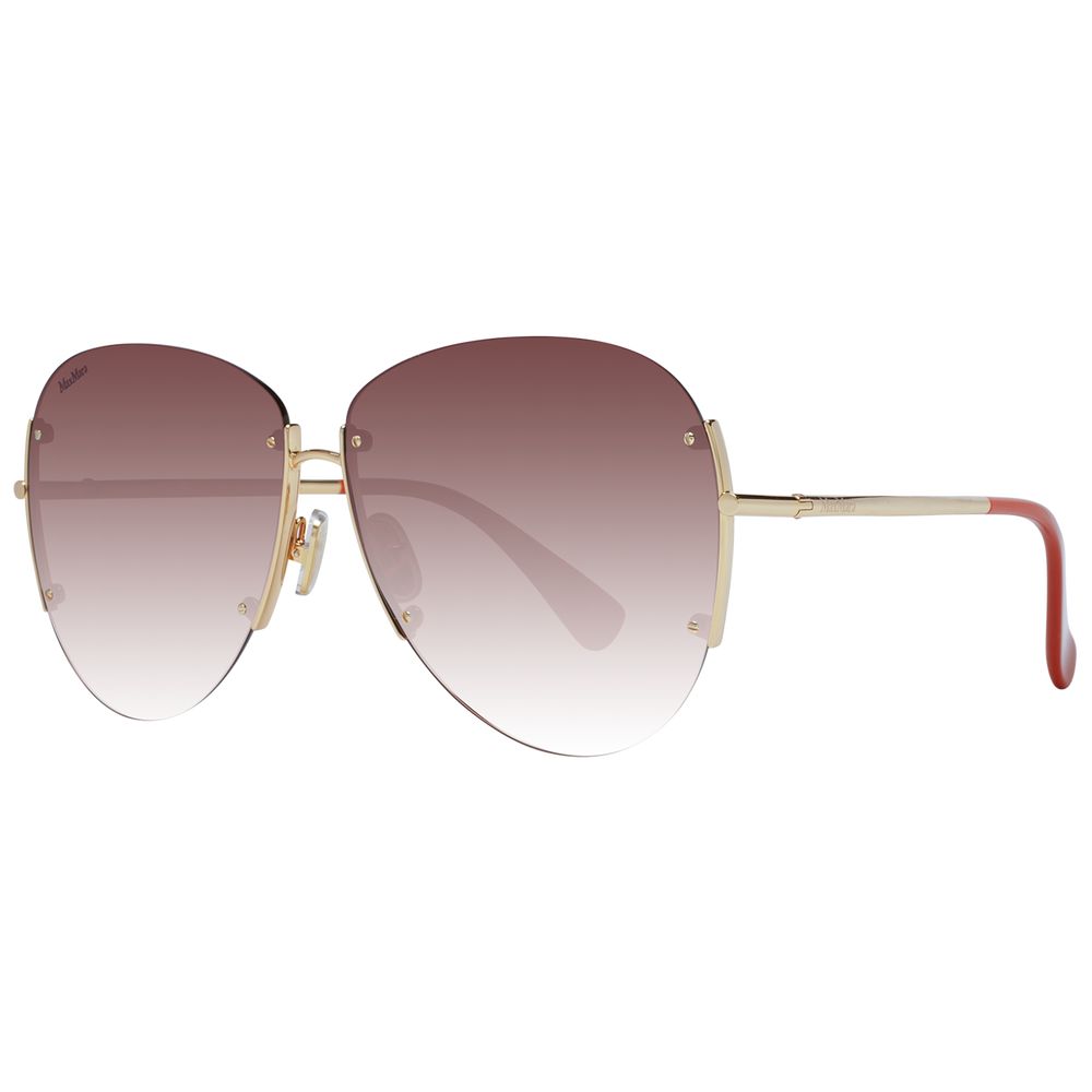 

Золотые женские солнцезащитные очки Max Mara