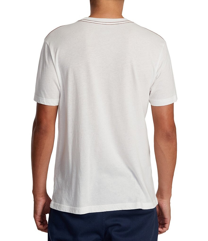 

RVCA Big RVCA футболка с короткими рукавами, окрашенная в винтажный цвет, белый
