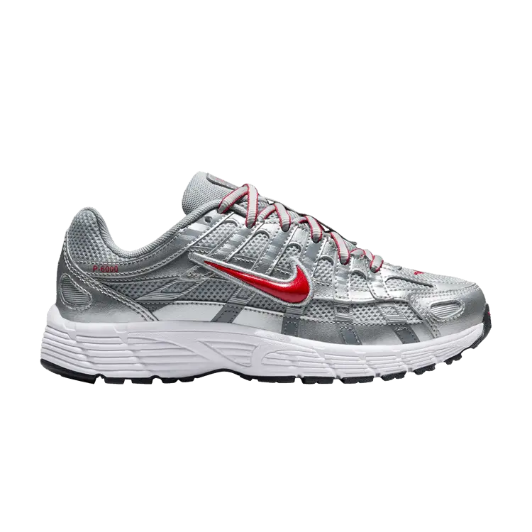 

Кроссовки Nike P-6000 GS Metallic Silver Gym Red, серебряный