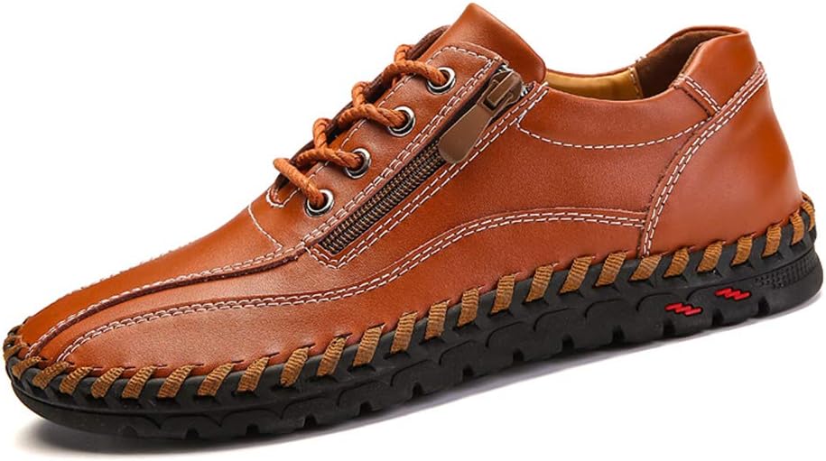 

Мужские мокасины UPShi для вождения из кожи, слипоны, повседневные туфли оксфорды Upishi, оранжевый