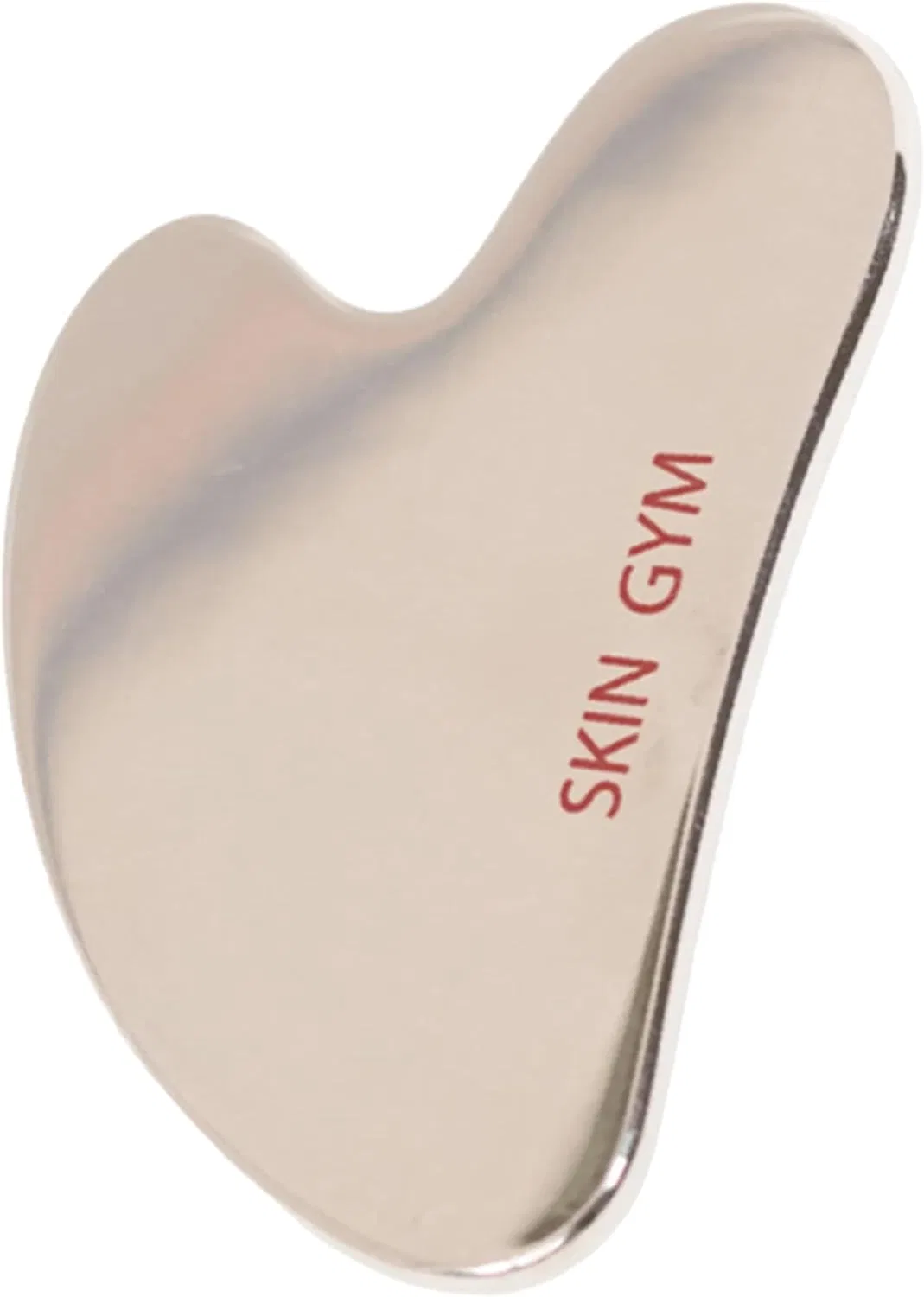 Массажер для лица Gua Sha из нержавеющей стали SKIN GYM серебристый