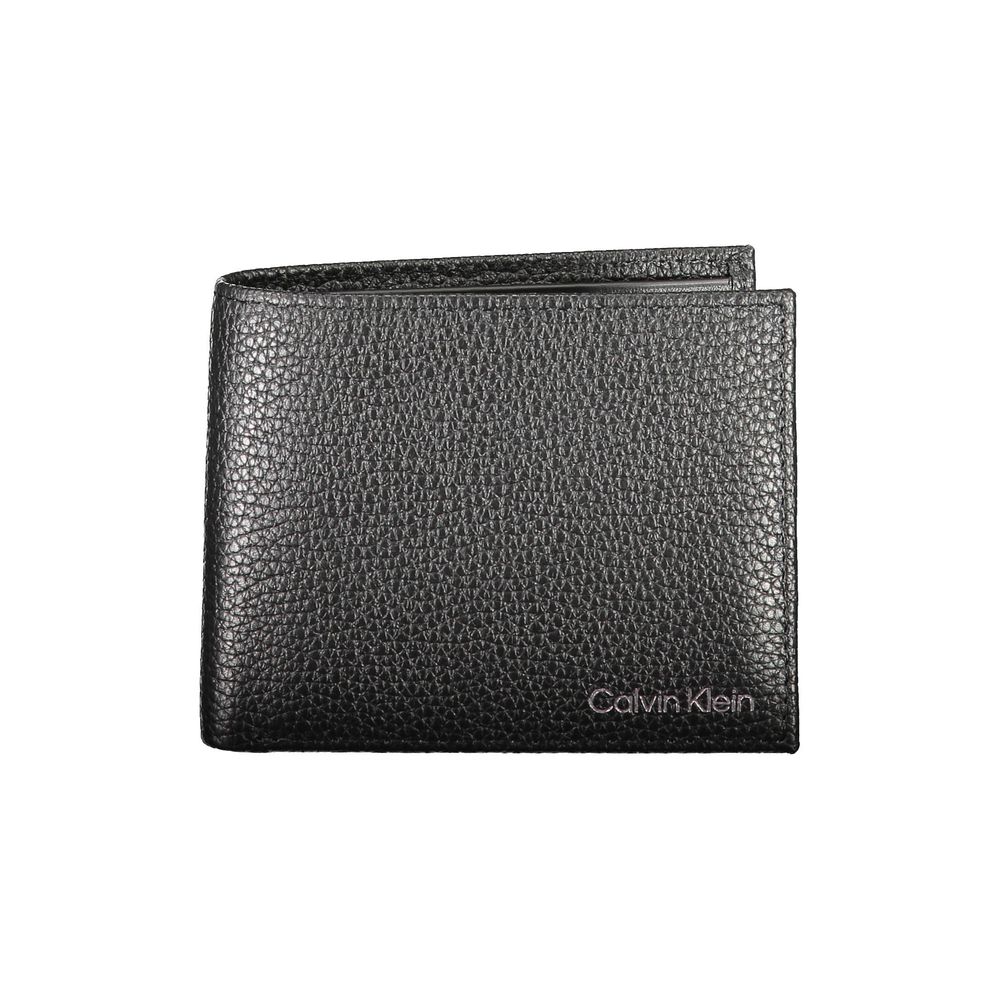 

Черный кожаный кошелек Calvin Klein, Black