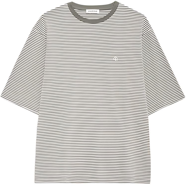 

Футболка Bo в полоску с круглым вырезом Anine Bing, оливковый