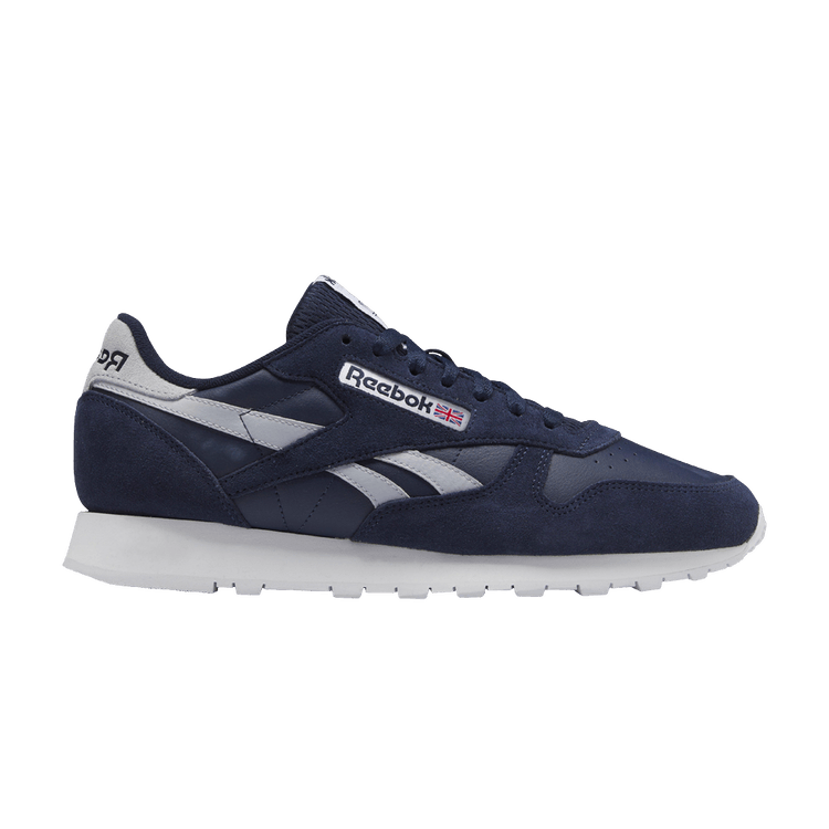 

Кроссовки Reebok Classic Leather 'Vector Navy Cold Grey', синий