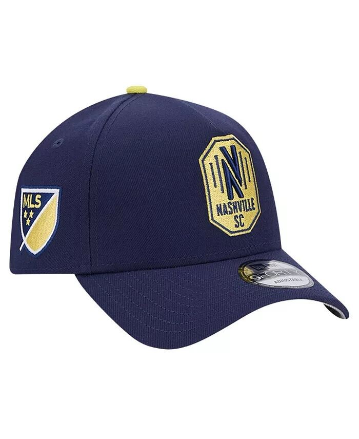 

Мужская темно-синяя регулируемая шляпа Nashville SC 2024 Kick Off Collection 9FORTY с А-образной рамкой New Era, синий