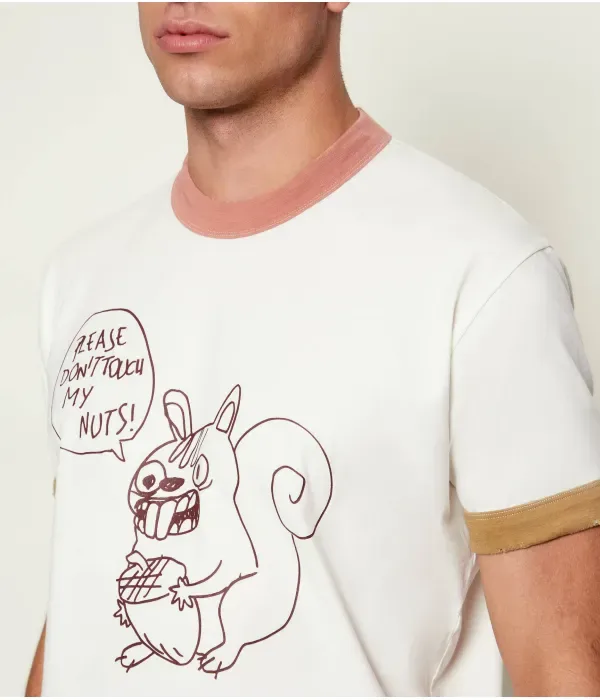 Футболка slim fit Dsquared2, экрю — фото 4