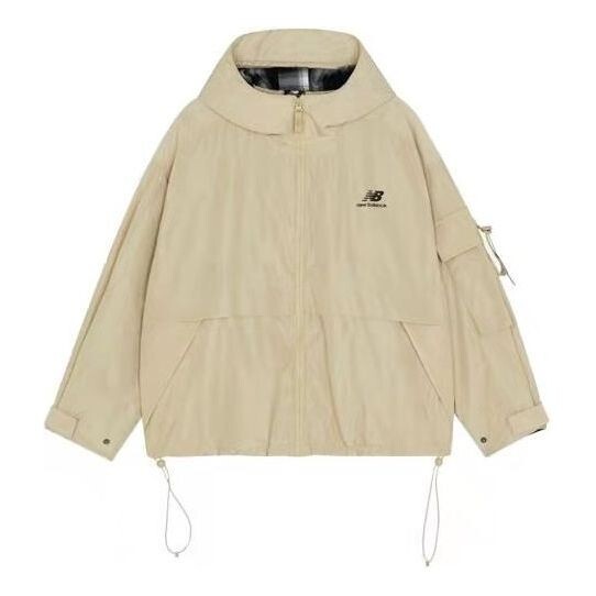 

Куртка logo printing woven hooded track jacket khaki New Balance, хаки