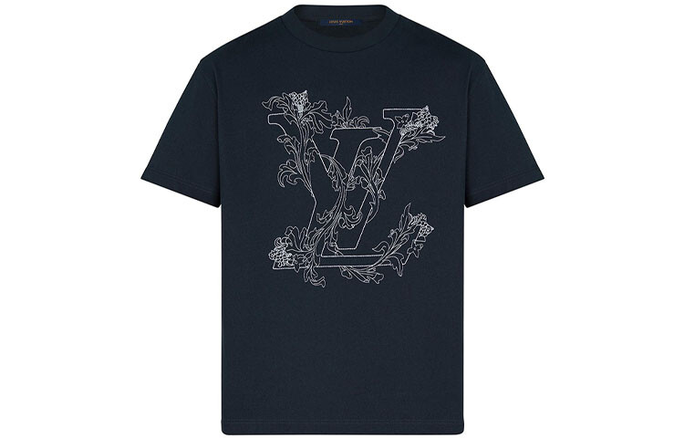 

Новые квартальные продукты LV T-shirt Men Louis Vuitton, темно-синий