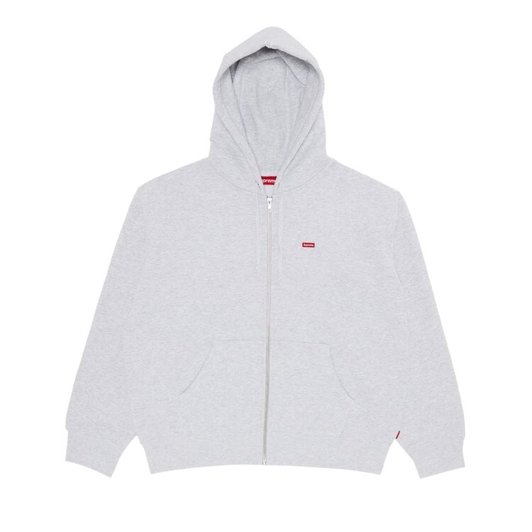 

Толстовка Supreme Small Box Zip Up Hooded Sweatshirt, цвет Ash Grey