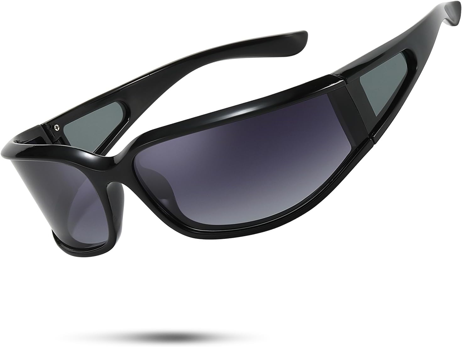 

Поляризованные солнцезащитные очки SODQW с обтекаемой формой для женщин, защита от ультрафиолета UV400, для бега, велоспорта и других видов спорта. Модные солнцезащитные очки 2025 года, Balck/Grey