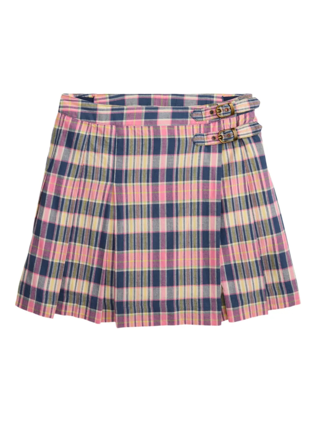 

POLO RALPH LAUREN KIDS Мини-юбка в клетку Мадрас со складками, синий