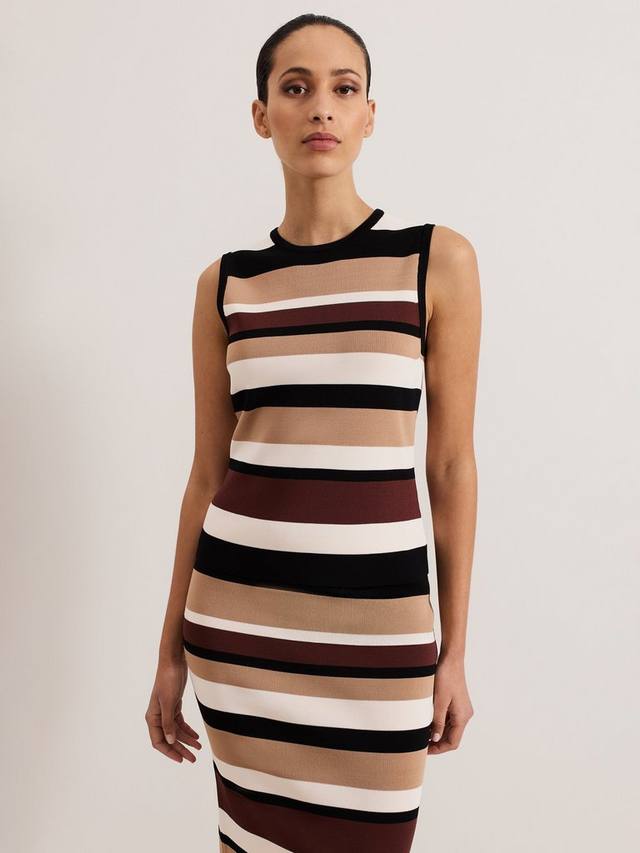 

Топ Louisa в полоску из трикотажа Phase Eight, Neutral