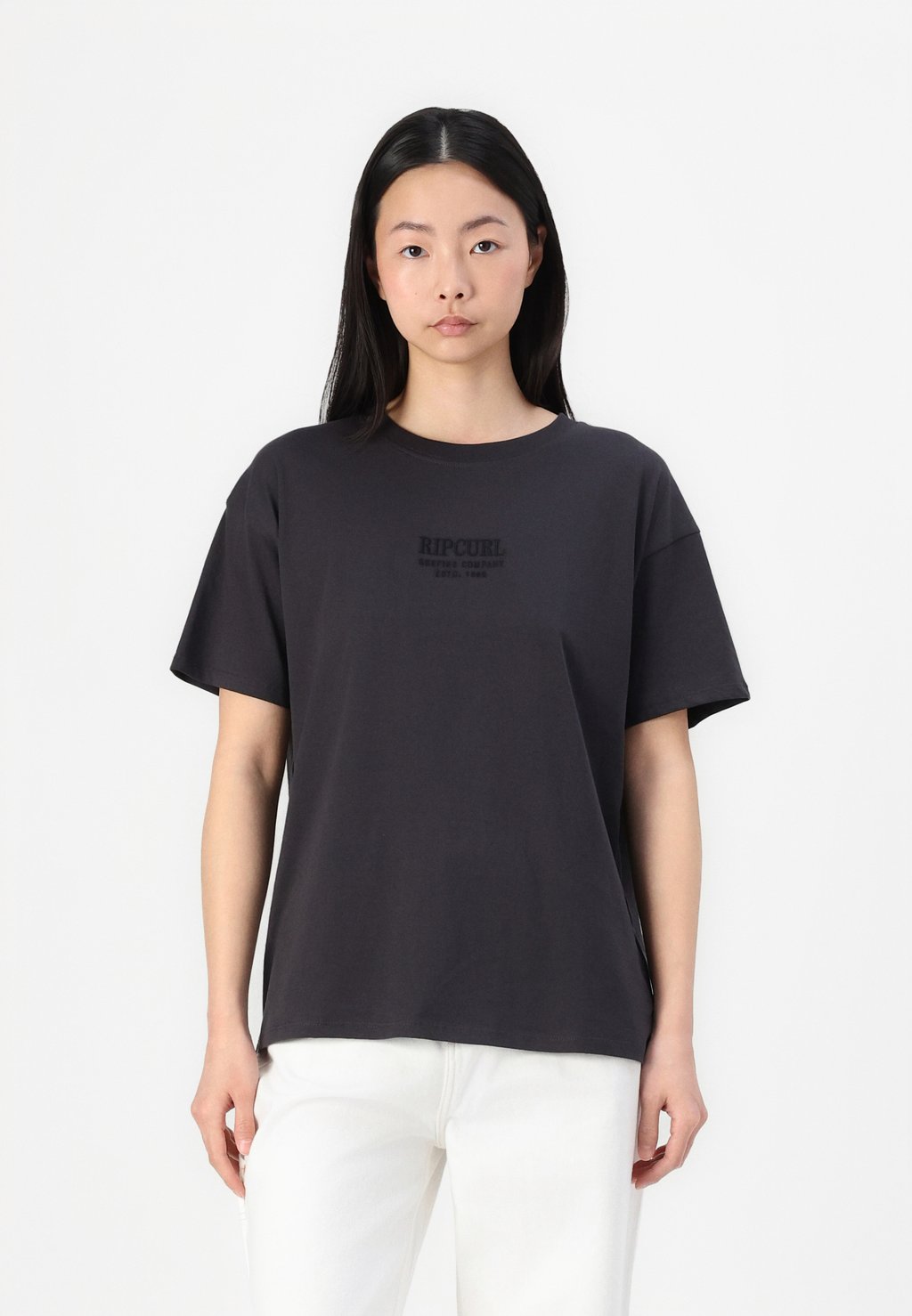 

Футболка с принтом SURF STAPLE TEE Rip Curl, черный