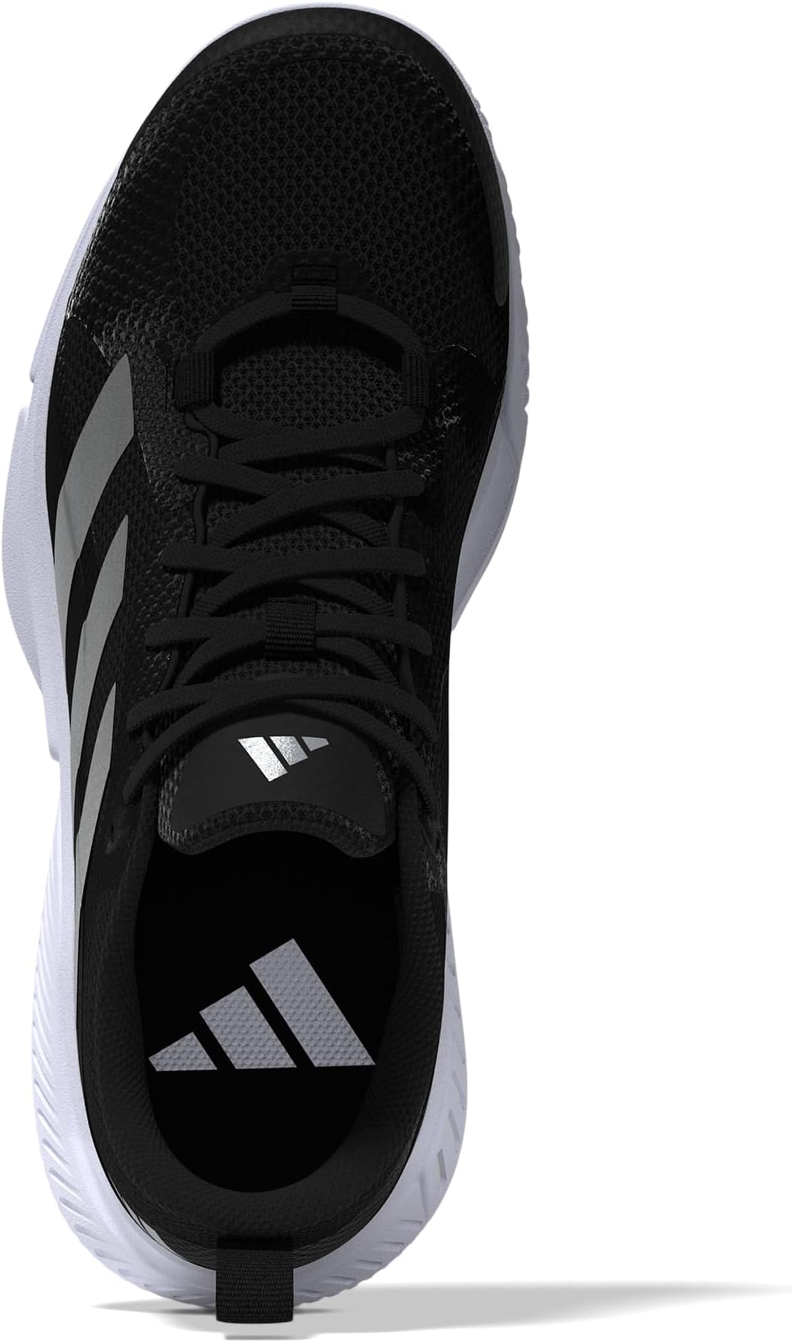 Кроссовки Adidas Court Team Bounce 2.0 Volleyball Shoes, Black/Silver Metallic/White — фото 2