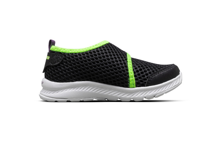 Детские кроссовки Comfy Grip Lifestyle PS Low-top черного/зеленого цвета Skechers, черный — фото 2
