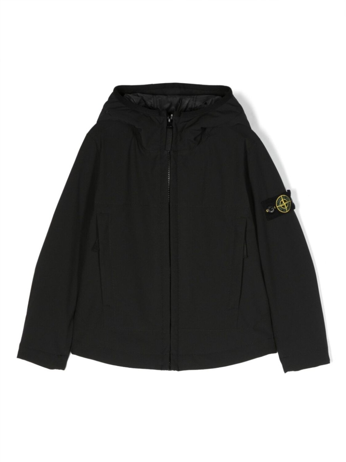

Stone Island Junior куртка на молнии с логотипом Compass, черный