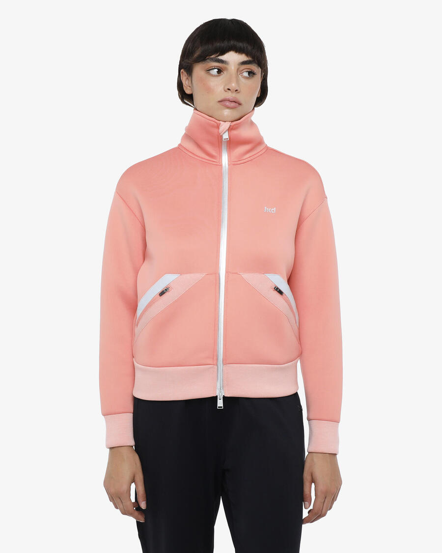 

JAKED Женская синтетическая толстовка кораллово-красного цвета для фитнеса