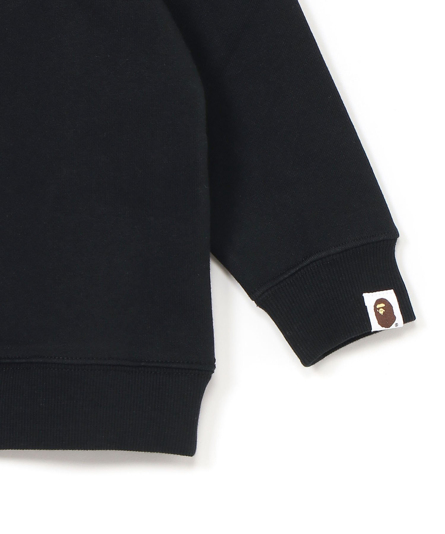 Толстовка с круглым вырезом Baby Milo Block A BATHING APE, BLACK — фото 3