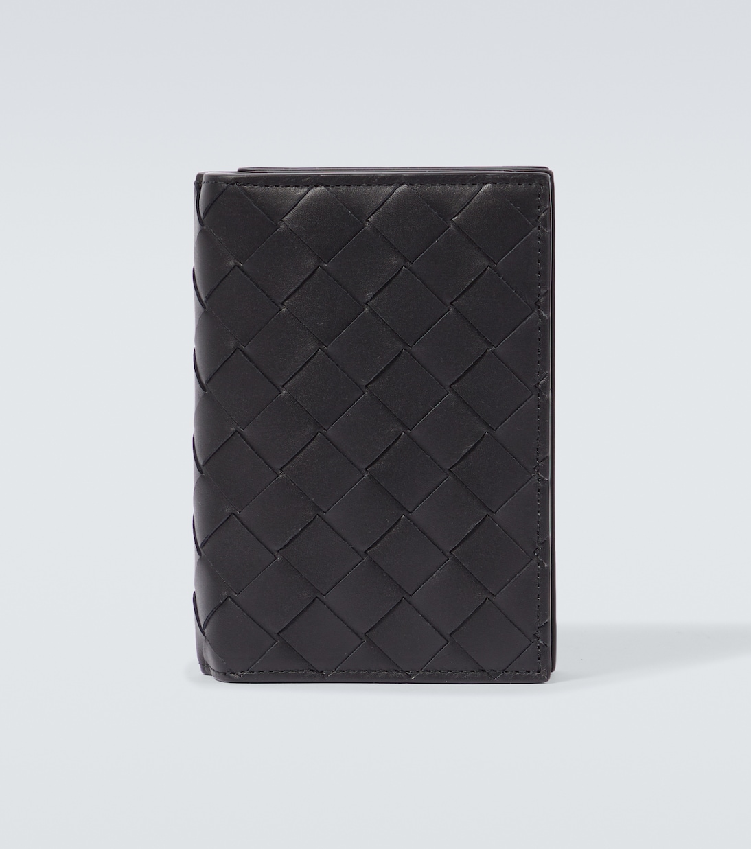 

Кошелек Intrecciato Medium из кожи с двумя отделениями Bottega Veneta, Black-Silver