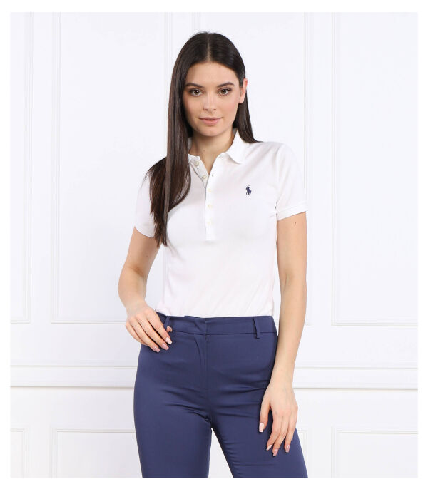 

Рубашка поло Джули Slim fit Polo Ralph Lauren, белый