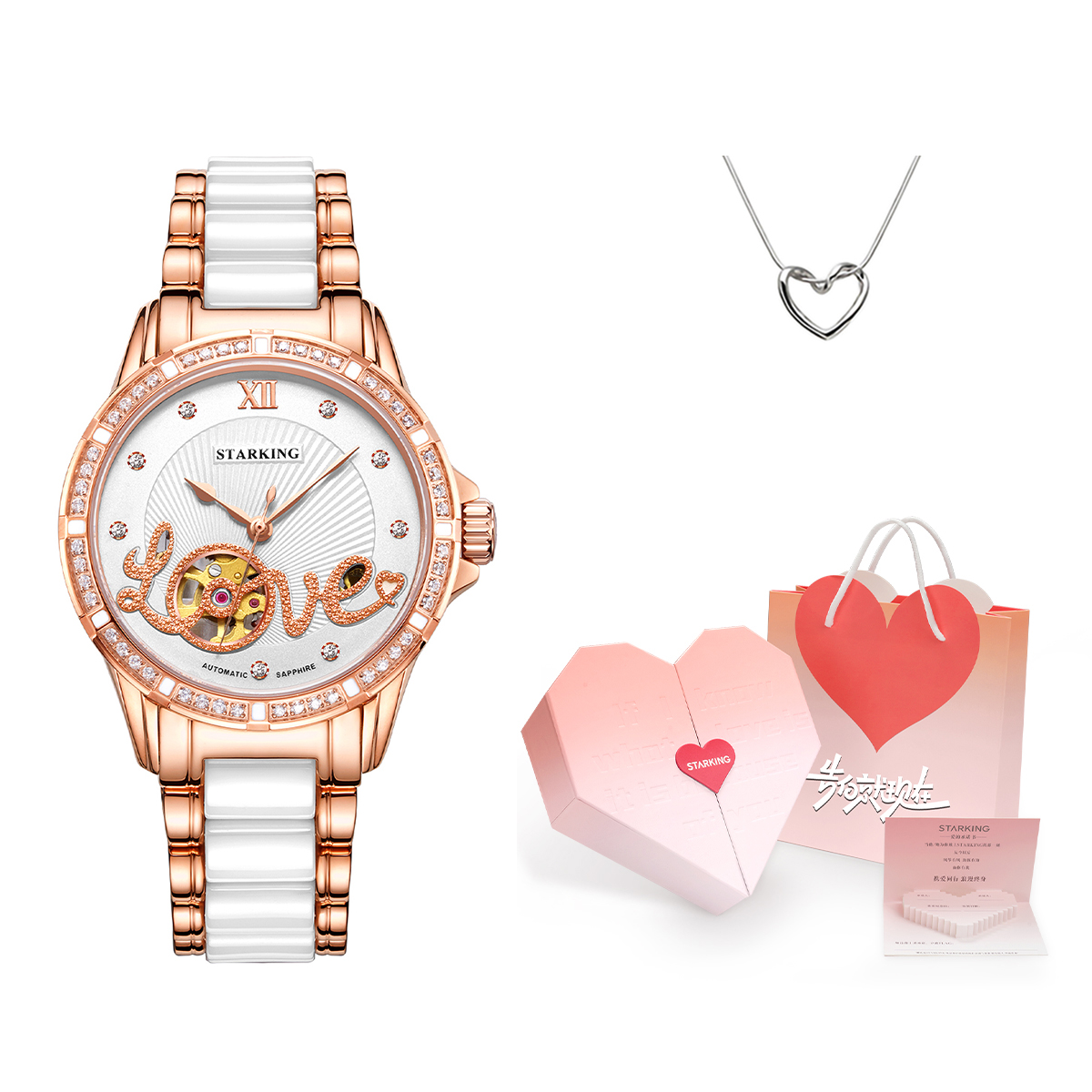 

STARKING Часы Mechanical Movement Watch Women's Watch White Dial