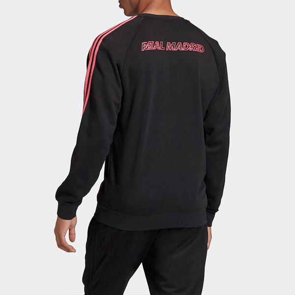 Толстовка adidas Real Madrid Soccer/Football Sports Pullover Black, черный — фото 4
