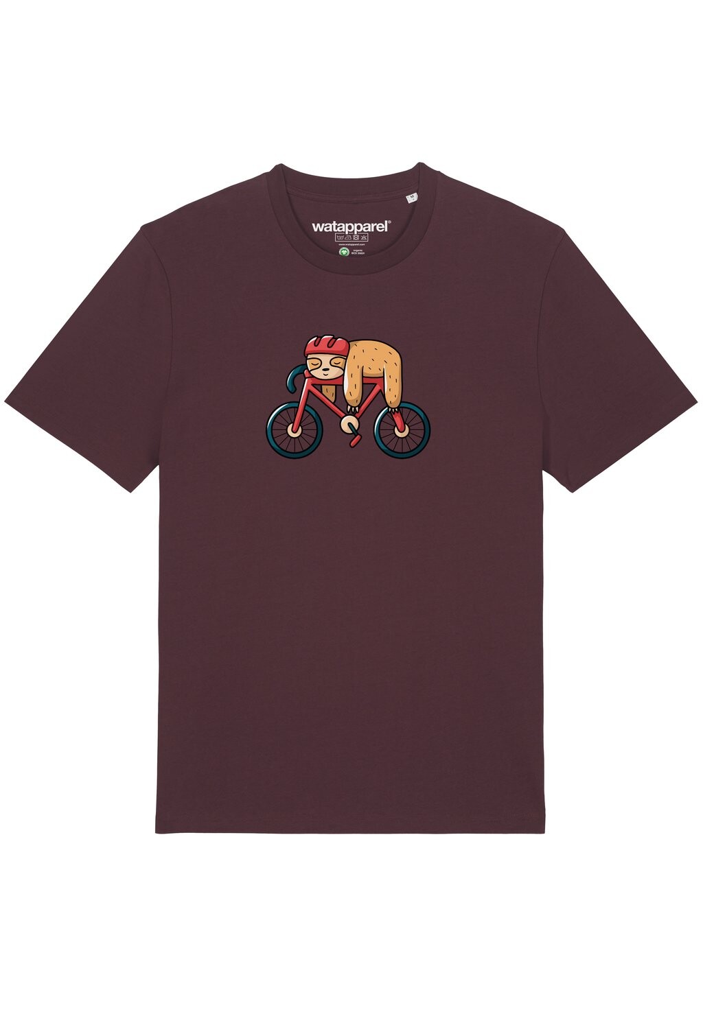 

Футболка с принтом SLOTH Watapparel, цвет red brown