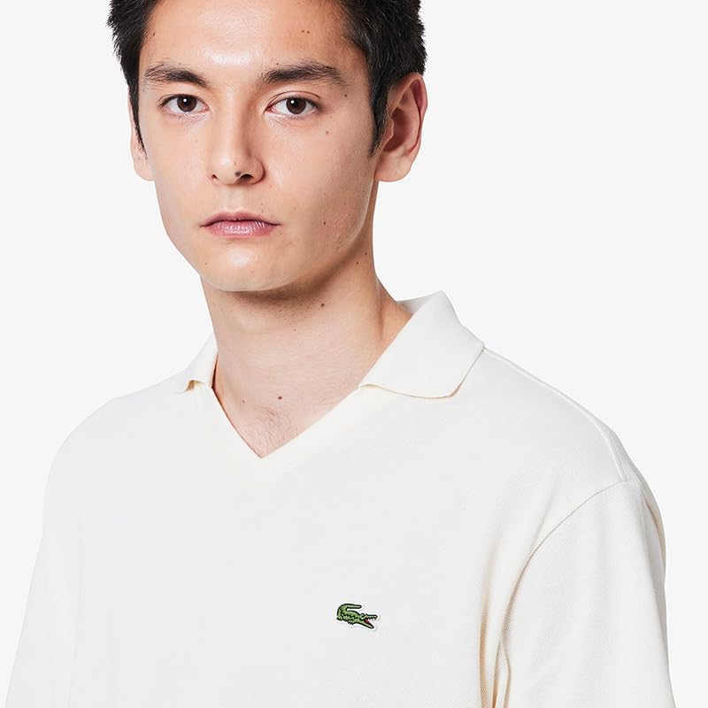 Рубашка-поло Lacoste L.12.12 Arrangement Skipper, мужская, с воротником-стойкой, светло-бежевый — фото 3