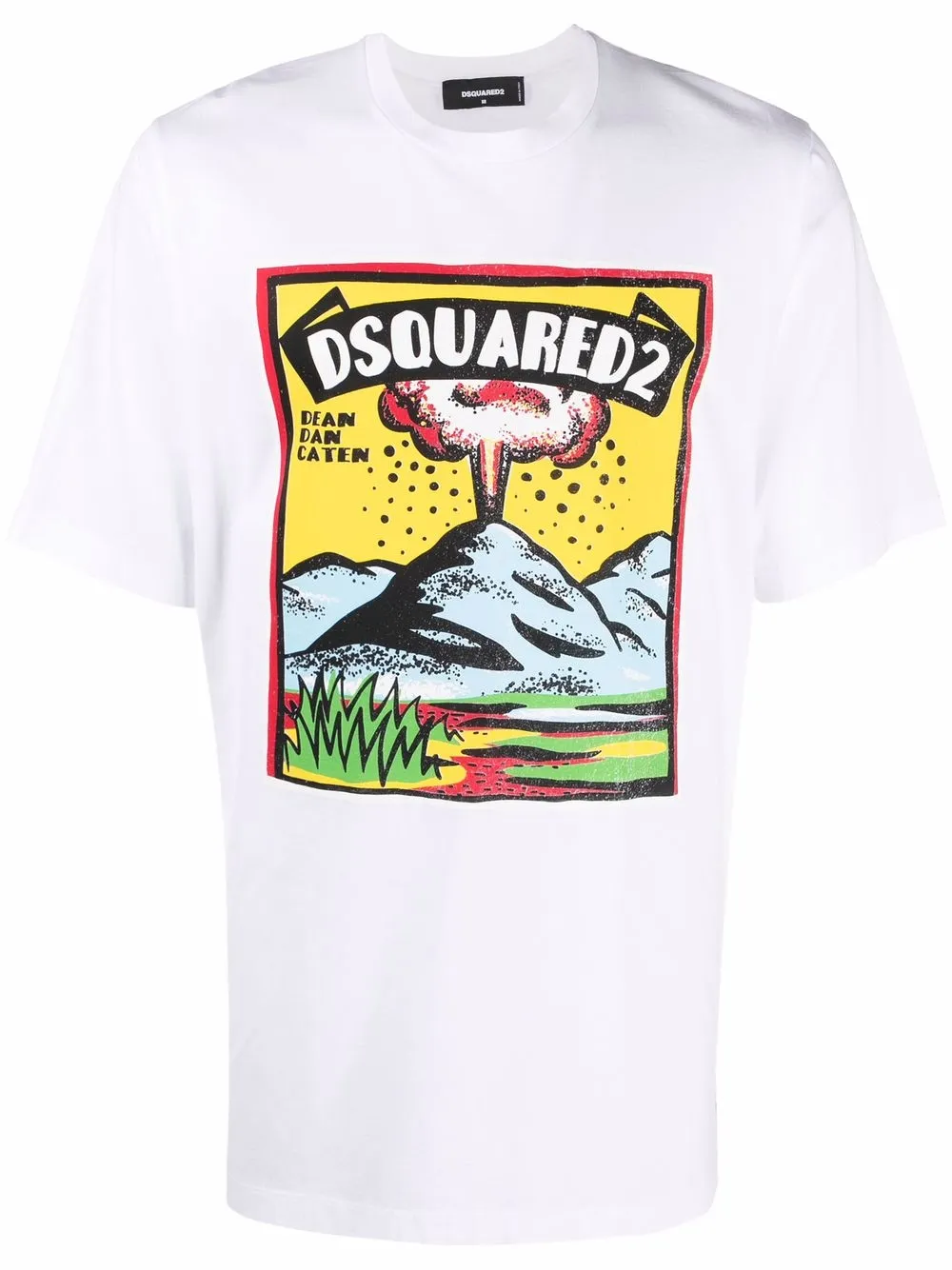 

Футболка с графичным принтом DSQUARED2, белый