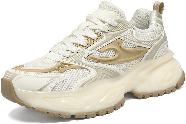 

Мужские серебристые модные кроссовки PILLUREN, папины туфли, для прогулок, повседневные, спортивные, массивная платформа