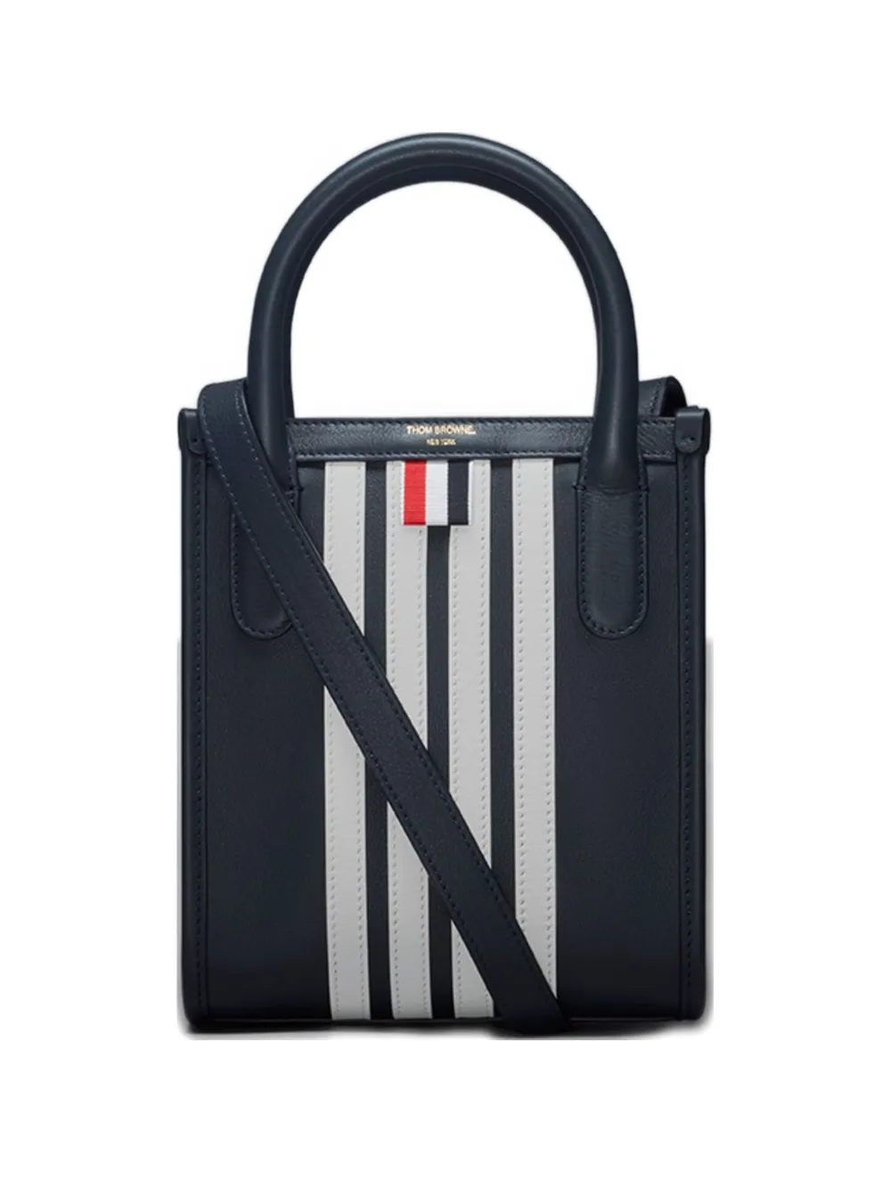 

Сумка-шоппер с четырьмя полосками THOM BROWNE, синий