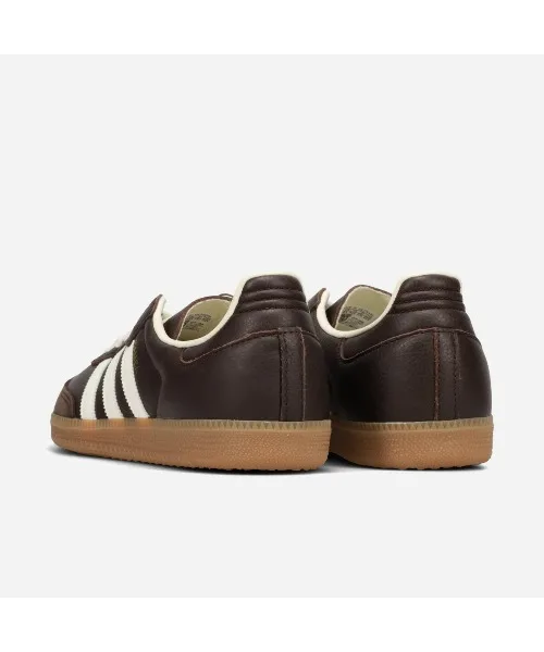 Унисекс кожаные кроссовки adidas Samba OG JR0891 коричневые — фото 3