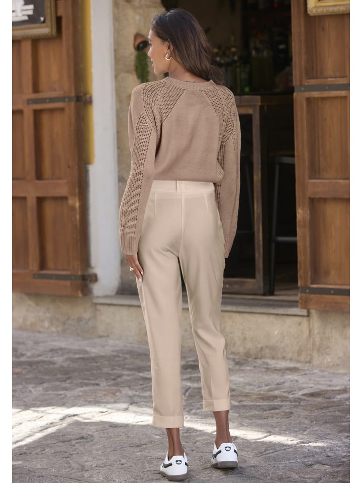 

вязаный свитер цвета верблюжьей шерсти LASCANA