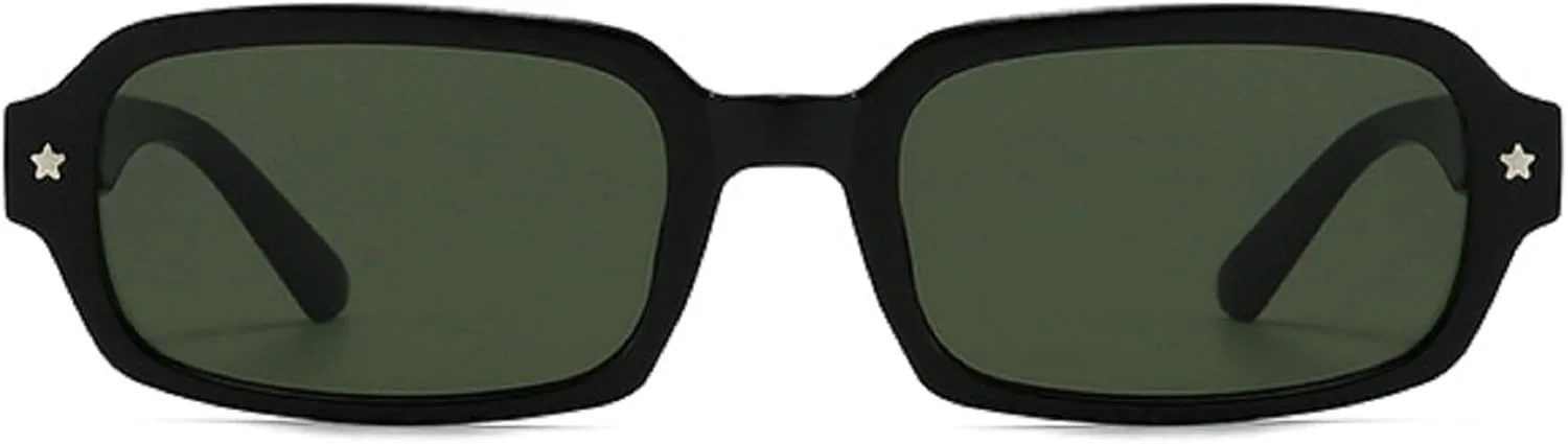 

Солнцезащитные очки прямоугольной формы для женщин, в стиле 90-х, винтажные, маленькие, модные, узкие, женские, с защитой от УФ-излучения UV400 mincl, C12