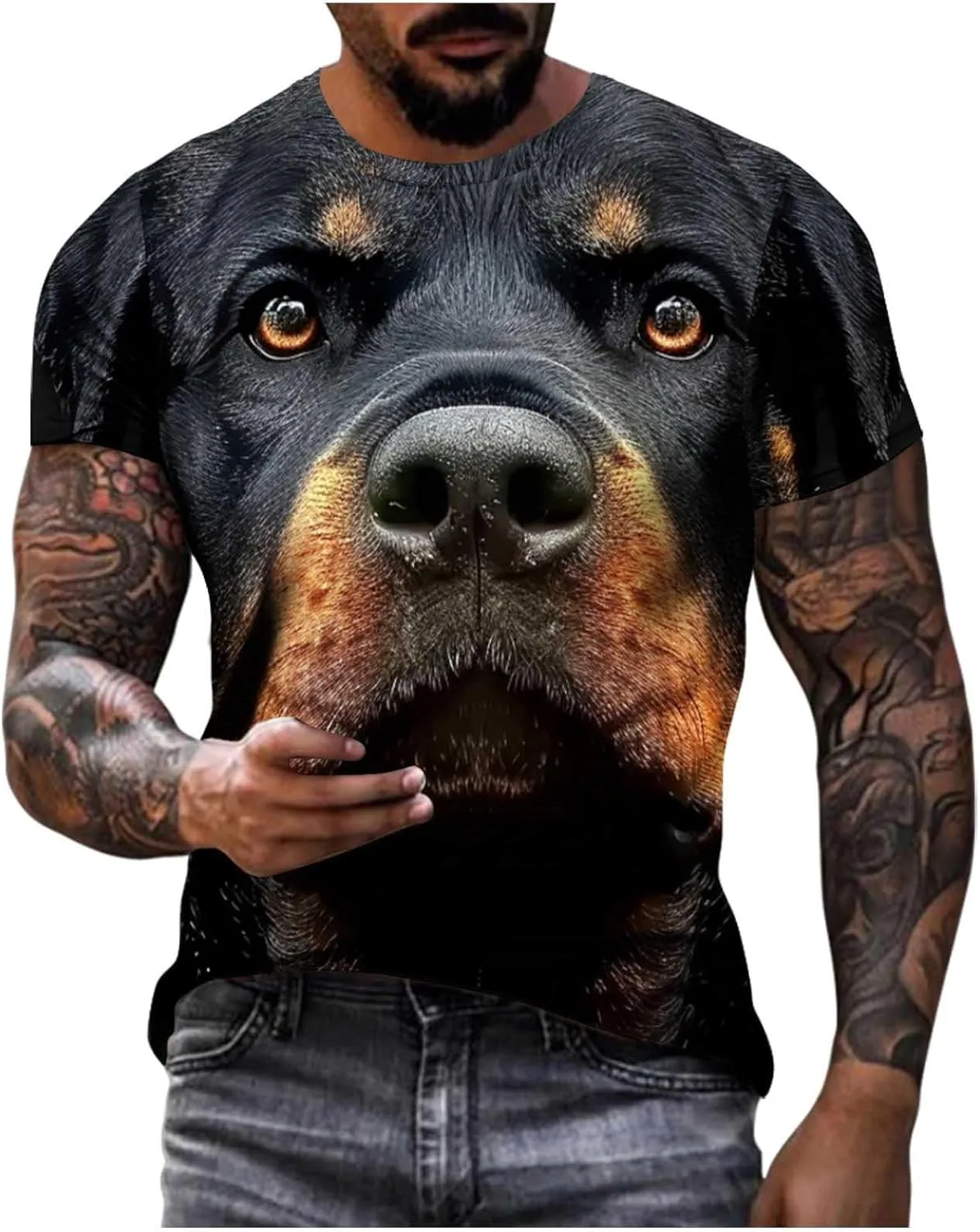 

Мужская футболка с 3D принтом собаки Sdeycui