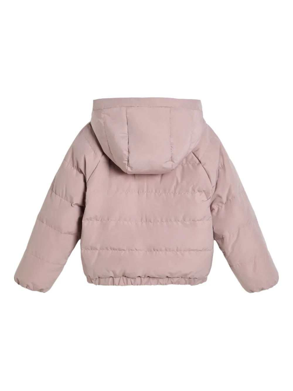 Непромокаемый пуховик Brunello Cucinelli Kids, розовый — фото 2