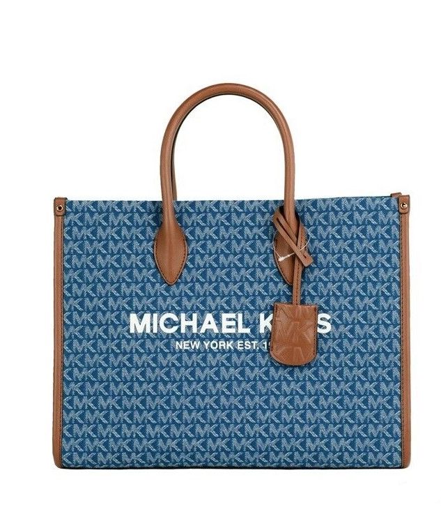 

Сумка-тоут Mirella Medium Signature Denim Logo Canvas East West Michael Kors