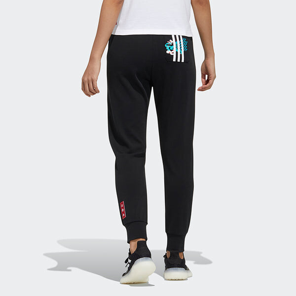 Спортивные штаны (WMNS) adidas Cny Pt Knit New Year's Edition Athleisure Casual Sports Long Pants/Trousers Black, черный — фото 3