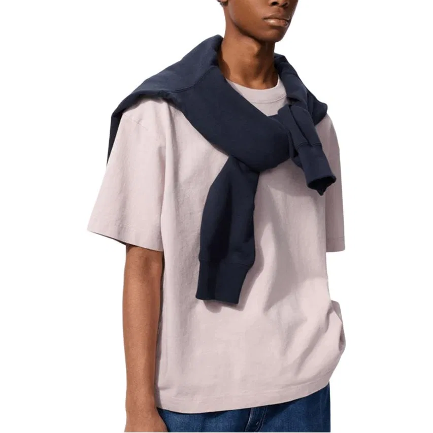 Футболка мужская с круглым вырезом UNIQLO розовая