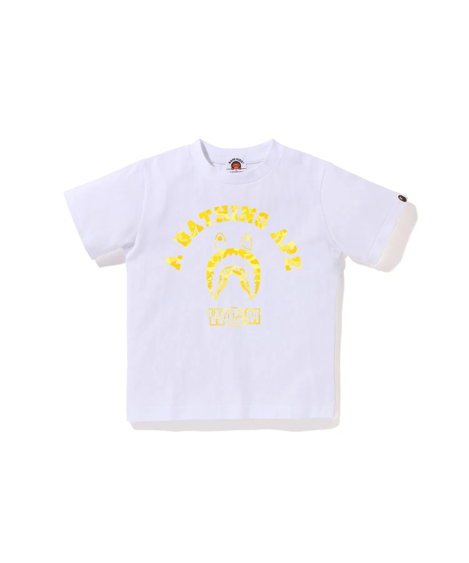 Детская футболка с принтом BAPE KIDS SHARK A BATHING APE белая