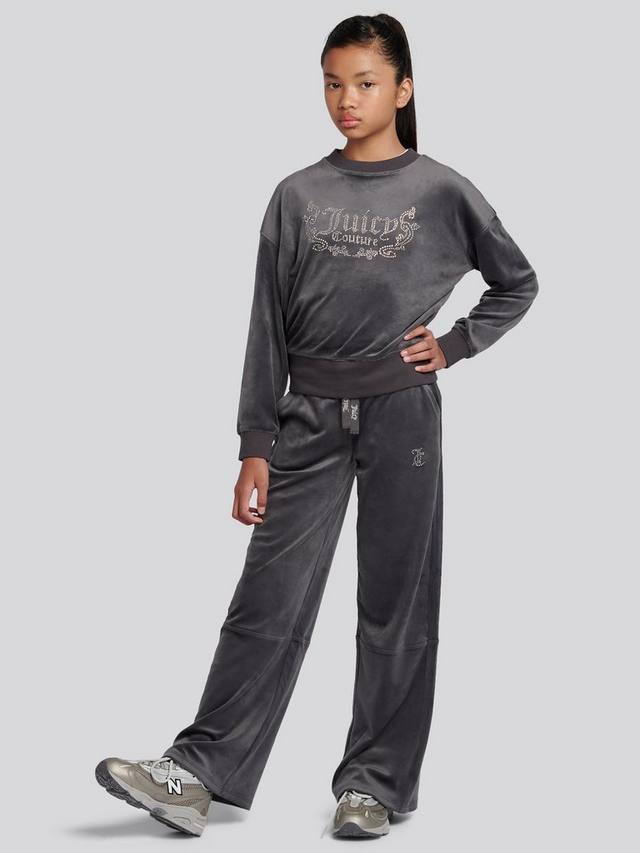 Детские джоггеры с широкими штанинами Juicy Couture, Black Oyster — фото 2