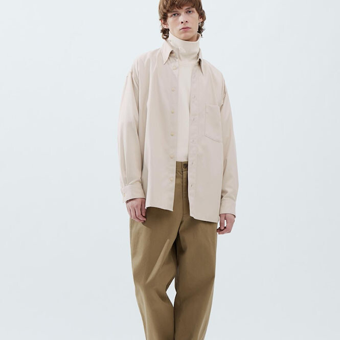 Мужская рубашка серии U FW23, светло-серая Uniqlo, серый — фото 2