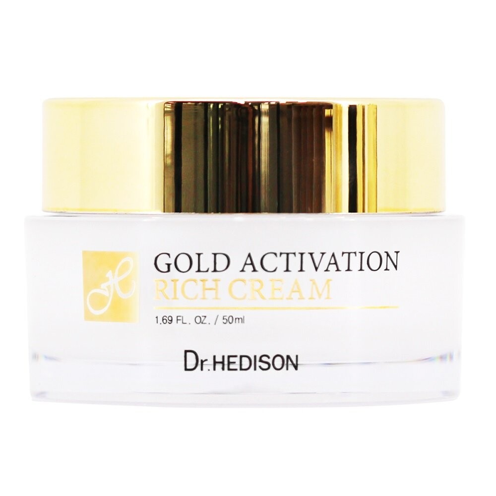 

Dr.HEDISON, Gold Activation Rich Cream, насыщенный крем для лица с 24-каратным золотом, 50 мл